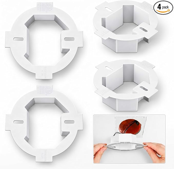 Copkim 4 Pcs Round Electrical Box Extender 4.35 x 1.5 Inches Ceiling Box by Copkim