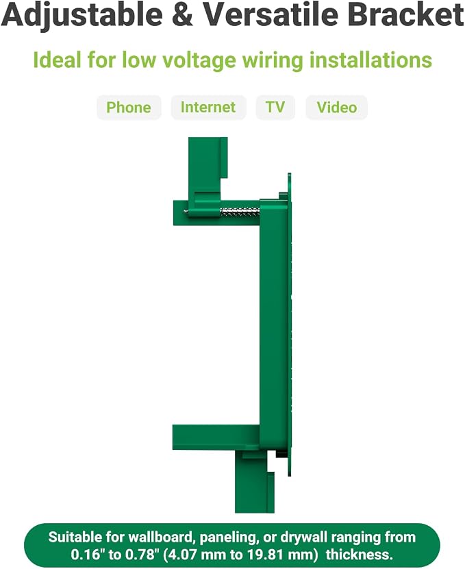 6 Pack Low Voltage Mounting Bracket 1 Gang, Low Voltage Box | Single Gang Low - Image 5