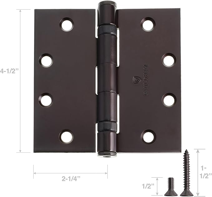 Cauldham Commercial-Grade 4-1/2" Full Mortise Ball-Bearing Door Hinges - Image 4