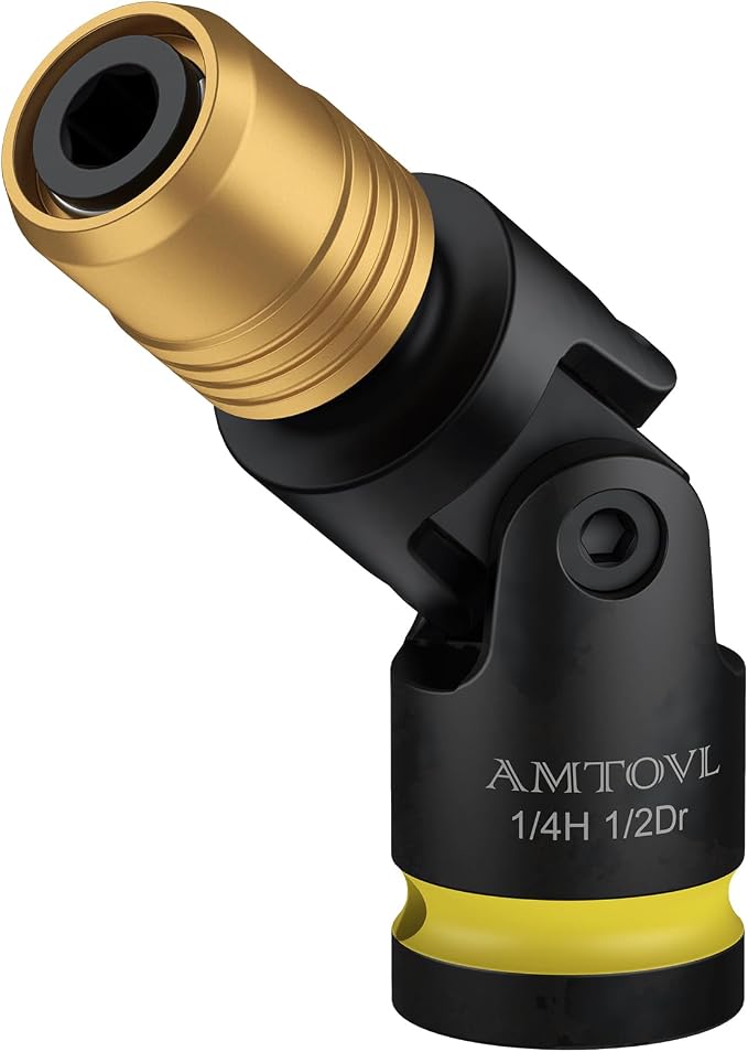 AMTOVL Impact Hex Adapter, 1/2 Inch Drive to 1/4 Inch Quick-Change Chuck | - Image 8