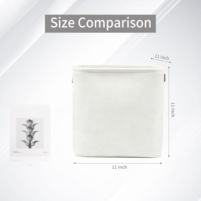 Collapsible Fabric Storage Cubes 11x11 Cube Storage Bins, 4 Pack Closet Baskets - Image 3