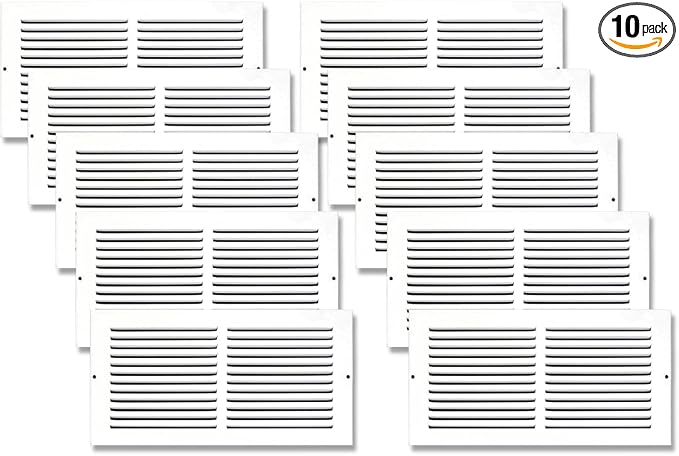 14x10 Air Return Vent Cover, Solid Steel White, 10 Pack by SierraGrates