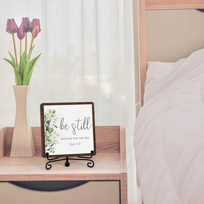 Be Still And Know That I Am God Table Sign, Farmhouse Bathroom Decor, - Image 4