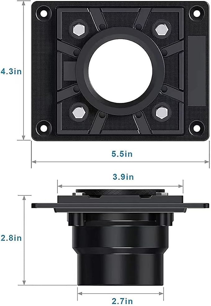 2 Inch Shower Drain Base for Linear Square Shower Drains Plastic PVC Floor - Image 2