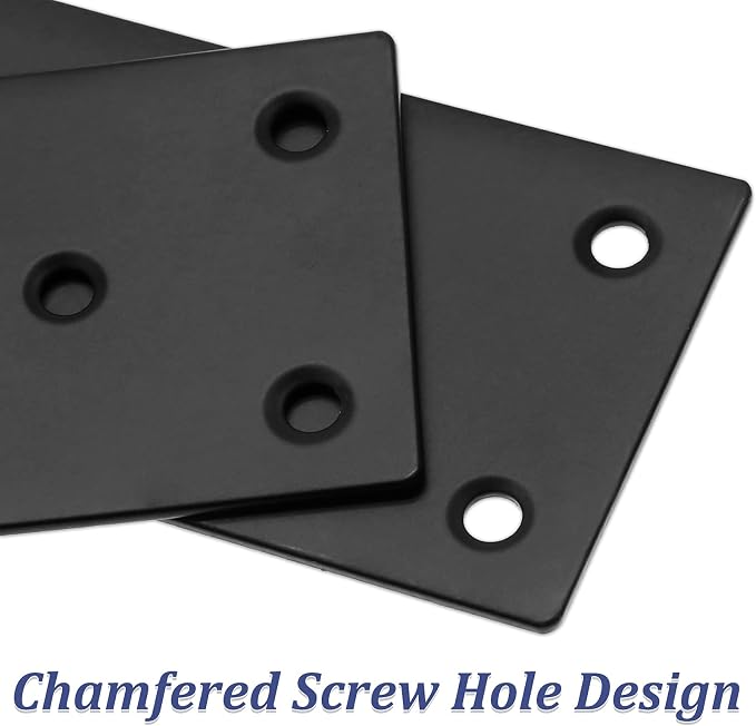 Bonsicoky 8Pcs Flat Straight Brace Brackets, 3.9 x 2 / 100 x 50mm | Stainless - Image 5