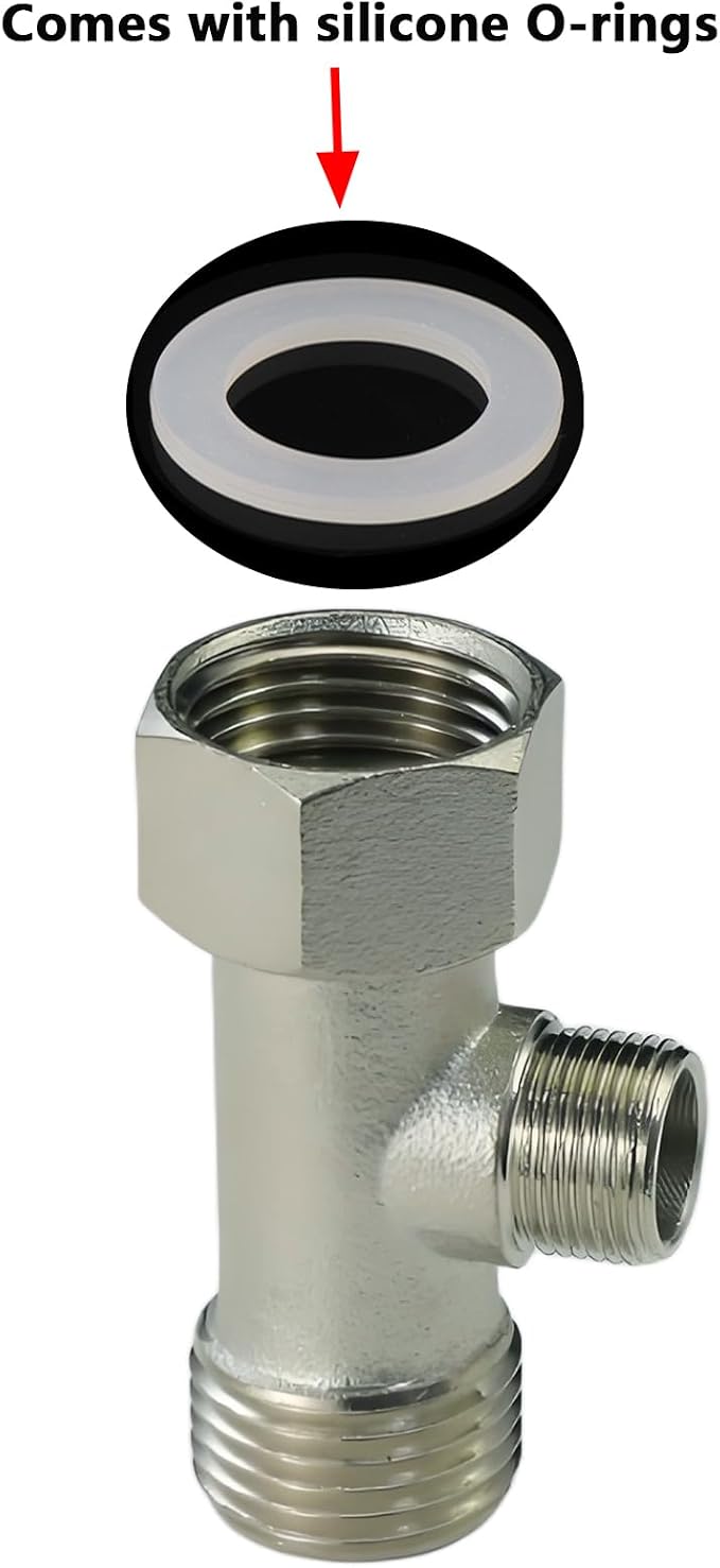 1/2" x 3/8" T-Type Tee, 3-Way Brass Adapter | - Image 5