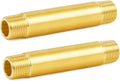ChillWaves Brass Pipe Fitting, Long Nipple Pipe 1/4" NPT Male x 1/4" NPT Male by VisittheCHILLWAVES