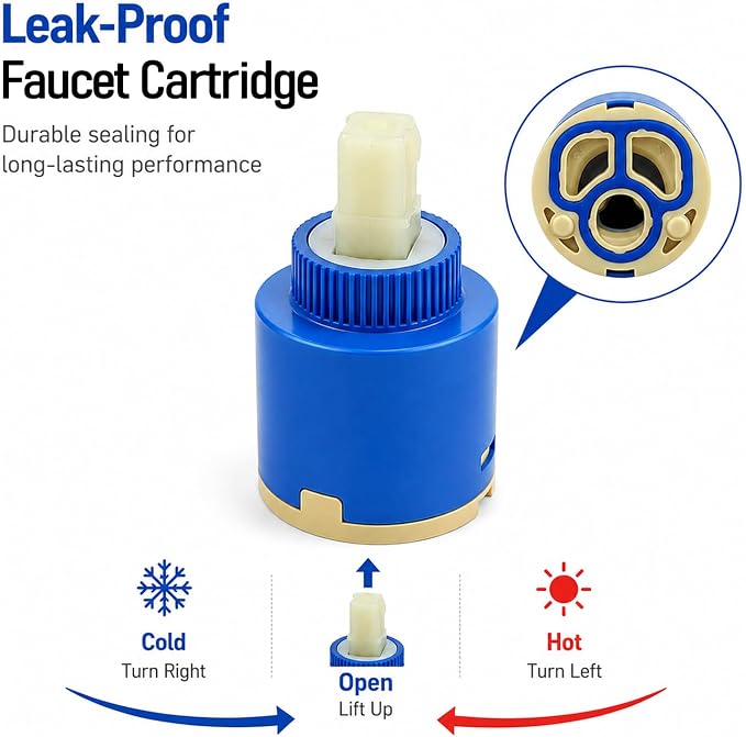 N25DW 25mm Ceramic Faucet Cartridge, - Image 5