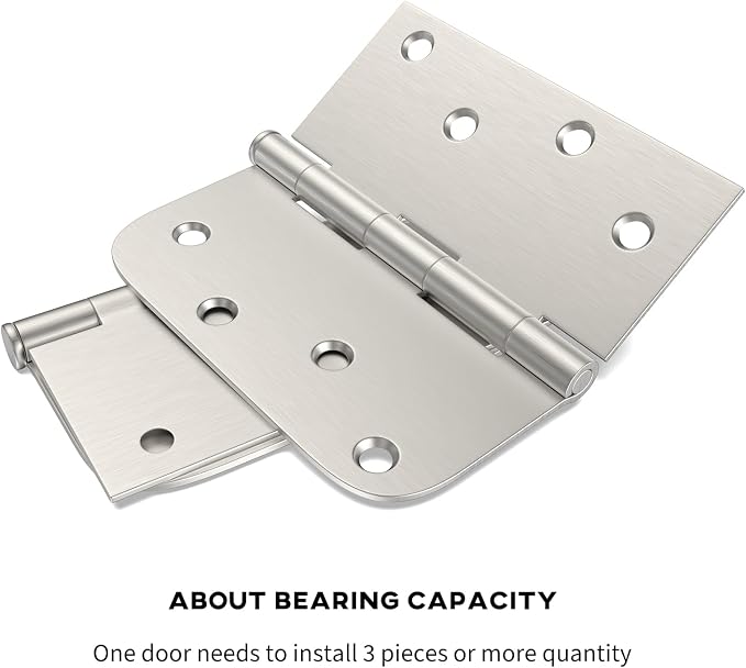 12 Pack goldenwarm Door Hinges Satin Nickel 4inch Interior Door Hinges - Image 3