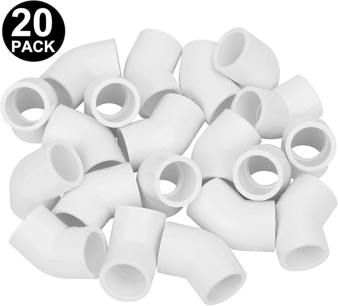 20Pack 1/2" 45 Degree PVC Elbow Pipe Fitting Connector Furniture Build Grade - Image 3