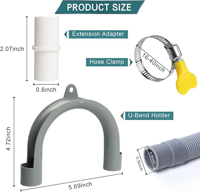 10FT Washing Machine Drain Hose Extension Kit - Image 3