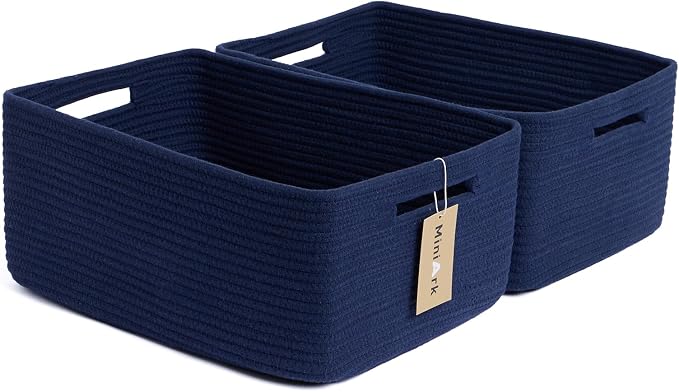 MiniArk Large Storage Baskets for Shelves, Baby Nursery, Toy Baskets Box by MiniArkStorageBasketsHome