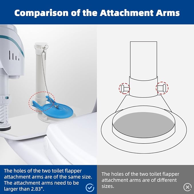 iFealClear 3-Inch Toilet Flapper Replacement Compatible - Image 5