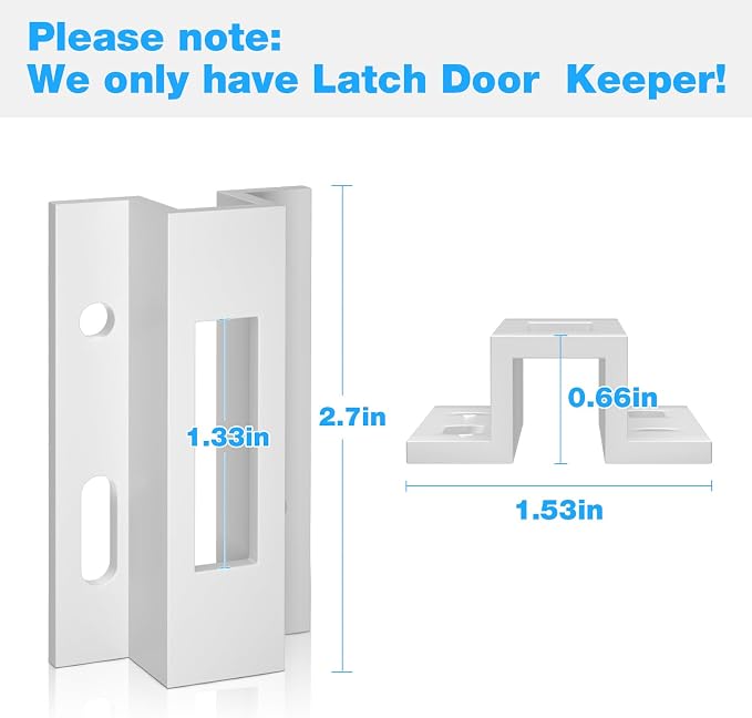 Patio Sliding Door Keeper／Hook Style Latch／E 2124 Latch Lock | Replacement Pella - Image 5