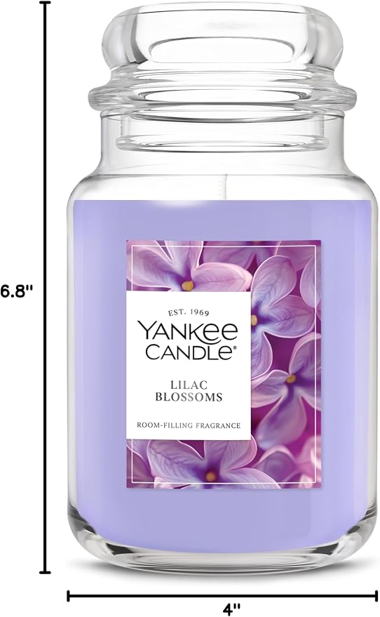 Yankee Candle Lilac Blossoms Scented Candle, 22oz Large Jar - Image 8
