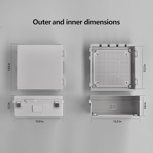 Electrical Junction Box, Ventilated Design, Cable Grommets, Indoor/Outdoor Use - Image 5