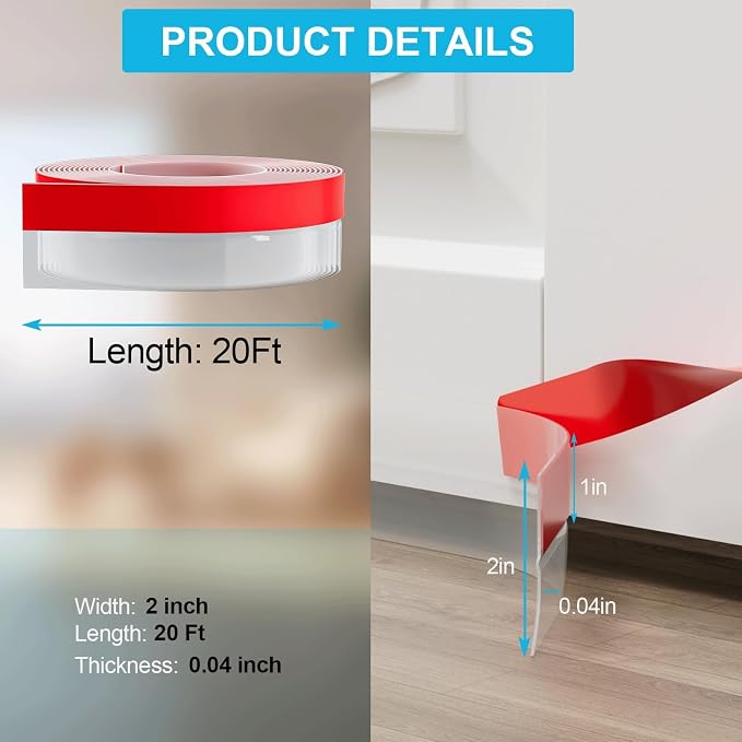 Door Weather Stripping, Silicone Door Seal Strip Sealing Tape, Door Draft - Image 5