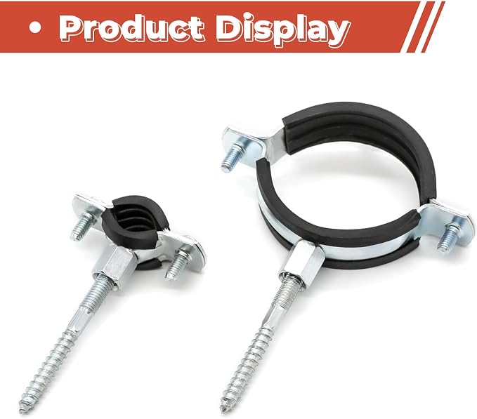 6 Pcs 4.9-5.1 Inch Split Ring Pipe Hanger, 125-130mm Heavy Duty Adjustable Pipe - Image 5