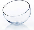 WGV Slant Cut Bowl Glass Vase, Width 9", Height 8.25", Candy Dish, Fruit Jar by WGVInternational-OpusGlassware