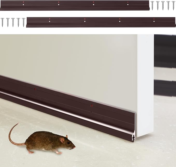 Gisafai 2 Pcs 36 Inches Door Mouse Stopper, Metal Sweep, Weather Seal by Gisafai
