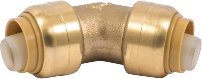 SharkBite 1/2 Inch 45 Degree Elbow, Push to Connect Brass Fitting, PEX Pipe by SharkBite