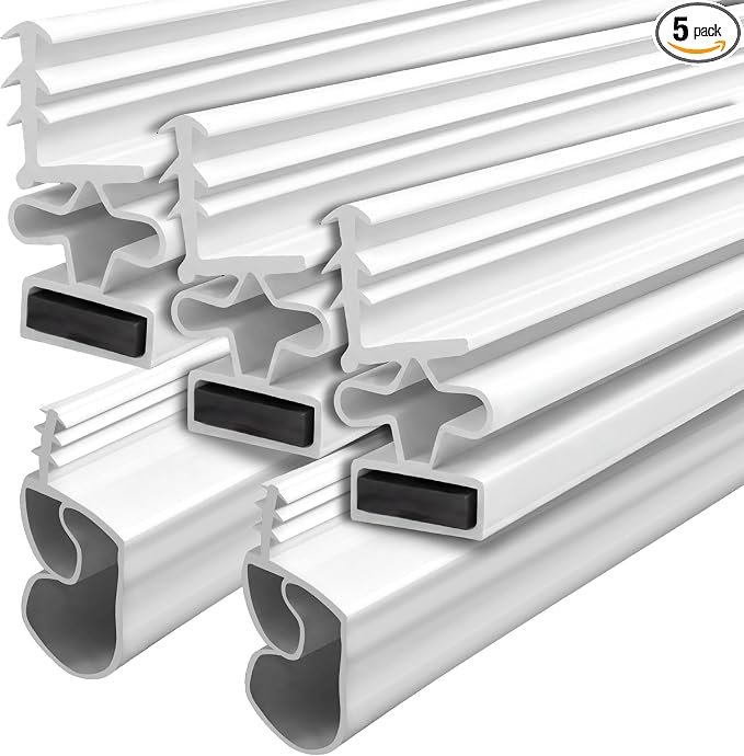 FoldTier 5 Pcs Magnetic Door Weather Stripping Kerf Seal Kit Vinyl, Top and by FoldTier