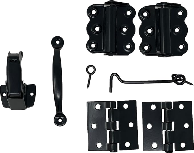 Nuvo Iron Black Screen Door Hardware Kit by NuvoIron