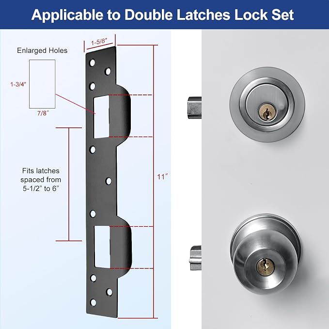 Door Strike Plate Double Opening, - Image 3