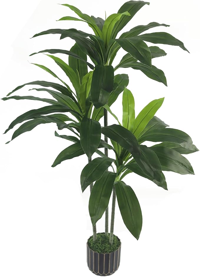 Artificial Plants Indoor - 4ft Artificial Dracaena Tree - Fake Tree Realistic by Unknown
