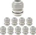 10 Pack NPT 1/2" Cable Glands Waterproof Adjustable 6-12mm Cable Connectors by LeMotech