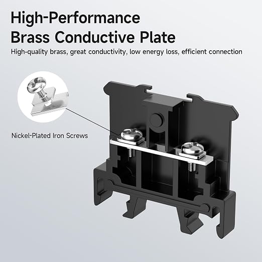 15Pcs JHY1 DIN Rail Terminal Blocks, 660V 16A, 2.5mm² | Detachable and - Image 4