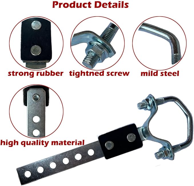 2 Pack Swivel Exhaust Pipe Hanger Muffler Mount Bracket Fit 2-1/4" Tailpipe | - Image 4