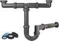 1-1/2 Inch Double Bowl Kitchen Sink Drain Kit by COLDDD
