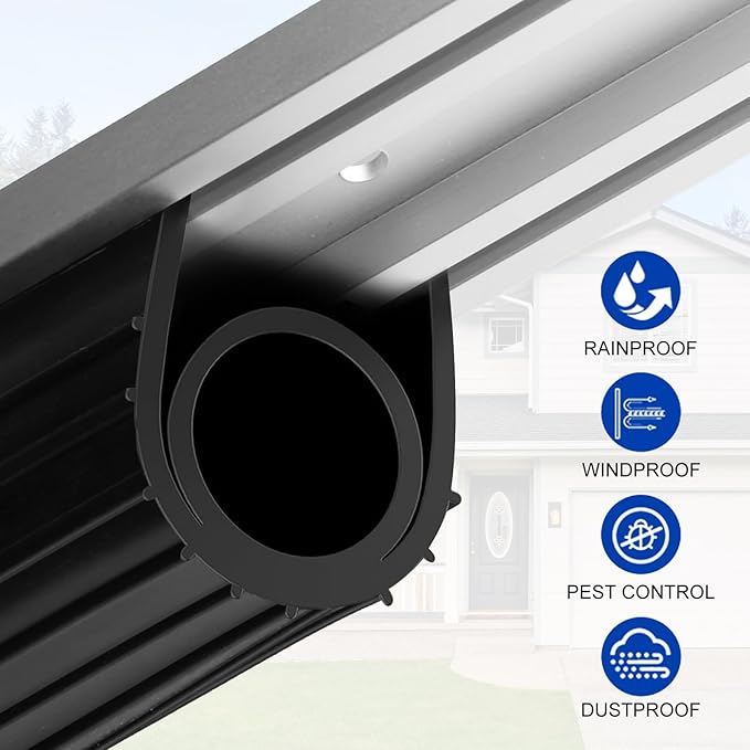 DGSL Garage Door Bottom Seal, 5/16 T-End Rubber Weather Stripping, 16 FT | U+O - Image 5