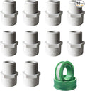10Pcs White PVC Pipe Fittings, I INCH PVC Pipe Coupling by YTFSA