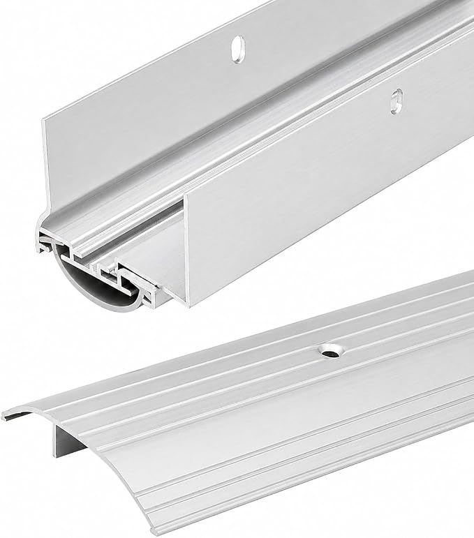 Adjustable Door Bottom and Threshold Combo Pack, Aluminum Threshold by RandallManufacturing