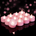 Homemory 12-Pack Pink Flameless Battery Tealight Candles, 200+ Hours | by Homemory