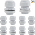 PENGLIN 10PCS Waterproof 3/4" NPT Grey Nylon Cable Gland Strain Relief | IP68 by PENGLIN