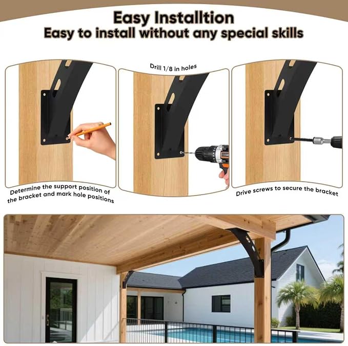 4 Pcs 45 Degree Angle Support Brackets - Image 7