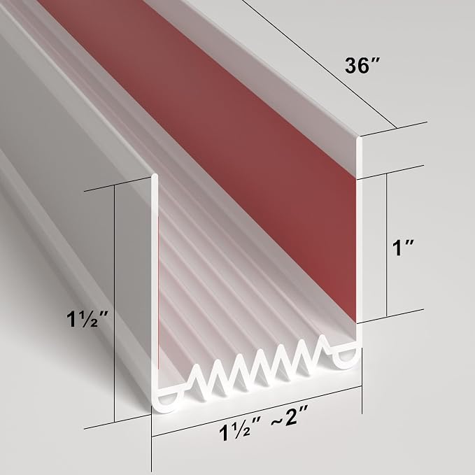 2 Pack Door Draft Stopper, 36” Length Cuttable Weather Stripping Door Seal - Image 7