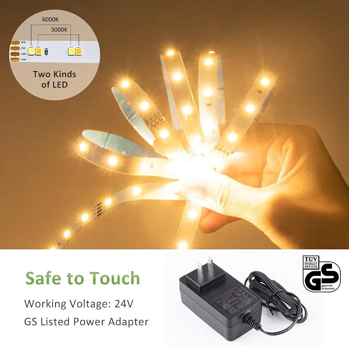 79ft Tunable White LED Strip Light Dimmable 3000K-6500K RF Remote | NOVOSTELLA - Image 5