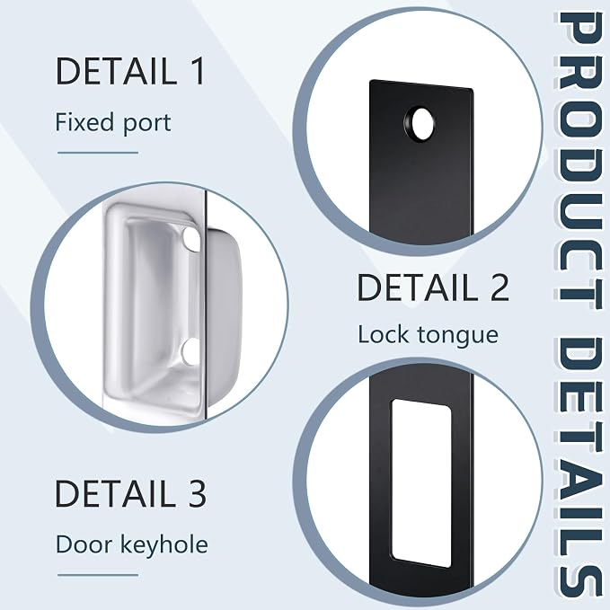 Hicarer 2 Pcs 1-1/4" x 4-7/8" Box Strike Plate, Universal Security Latch - Image 4