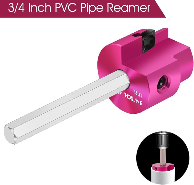 PVC Fitting Saver 3/4 Inch Head, PVC Pipe Reamer Socket Saver | PVC Reamer - Image 3