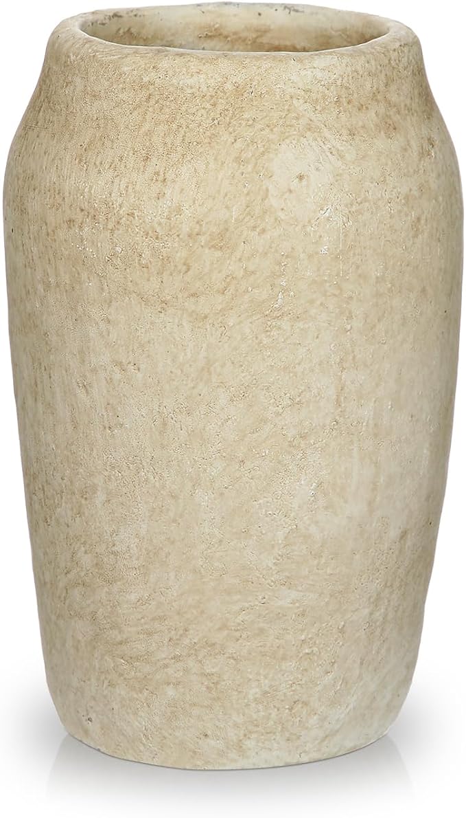Briful Rustic Vase for Farmhouse Tabletop Decor, 6.8" Small Ceramic Vase by Briful