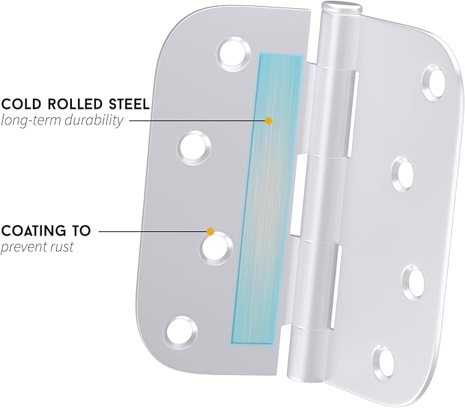 6 Pack goldenwarm 4 inch Door Hinges Exterior Door Hinges - Image 3