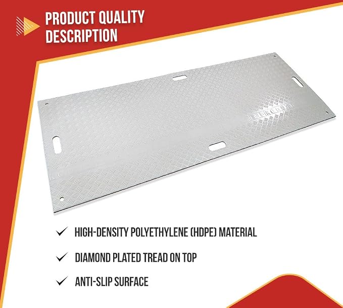 4' x 8' White Ground Protection Mats - Image 3
