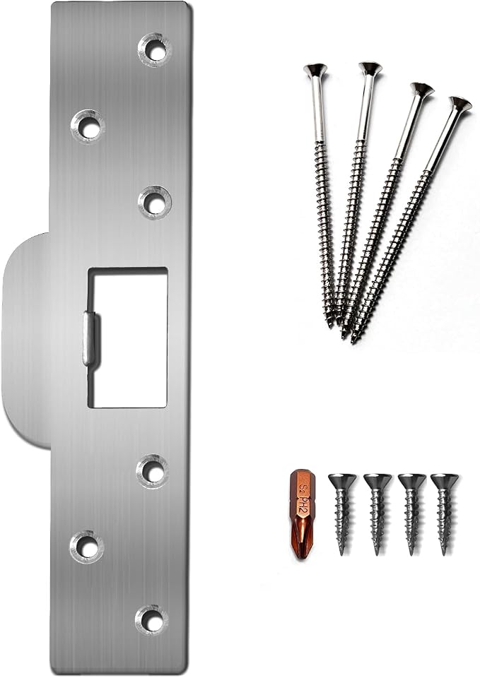 U 9476 Security Latch Strike, Extra Long Door Strike Plate 7", Reinforced by Unknown