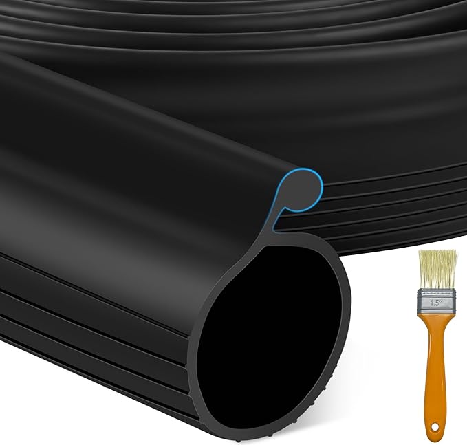 10 FT Garage Door Bottom Seal Rubber 0.35" Big P Bulb Bottom Garage Weather by MYFAMIREA