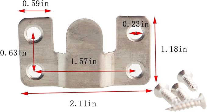 4 Pairs 54x30mm Stainless Steel Interlocking Flush Mount Bracket Heavy Duty - Image 2