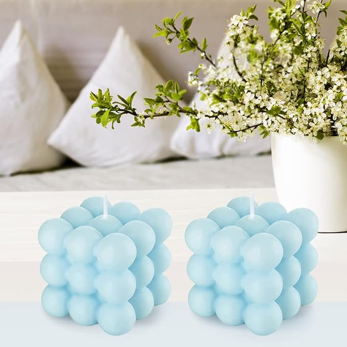 Blue Bubble Candle 2PCS - Image 6